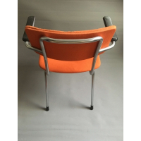 Vintage Gispen buisframestoel oranje